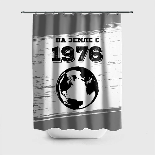 Шторка для ванной На Земле с 1976: краска на светлом / 3D-принт – фото 1