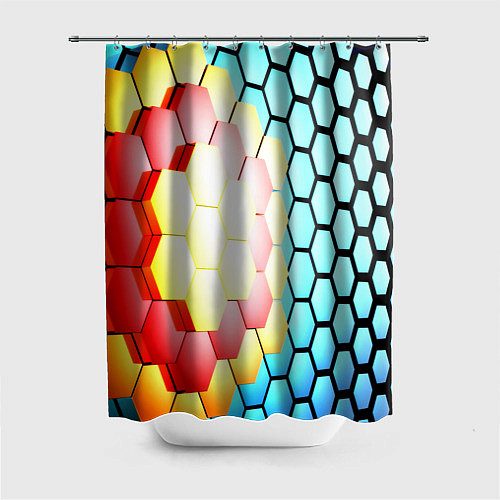Шторка для ванной Shape abstract color / 3D-принт – фото 1