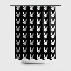 Шторка для ванной Bunny pattern black