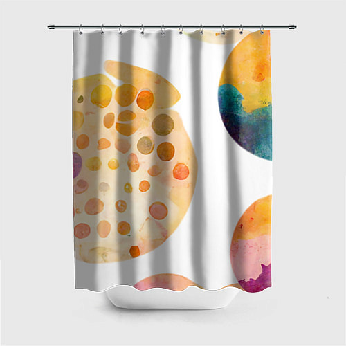 Шторка для ванной Цветные пятна - абстракция / 3D-принт – фото 1