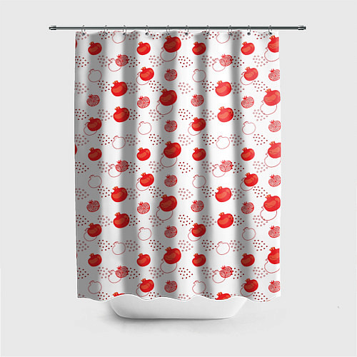 Шторка для ванной Узор из сочных гранат / 3D-принт – фото 1