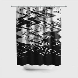 Шторка для душа Чёрная вода паттерн, цвет: 3D-принт