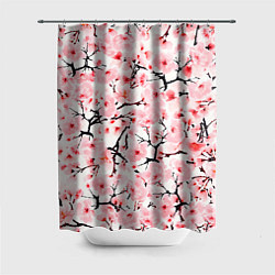 Шторка для ванной Цветущая сакура: арт нейросети