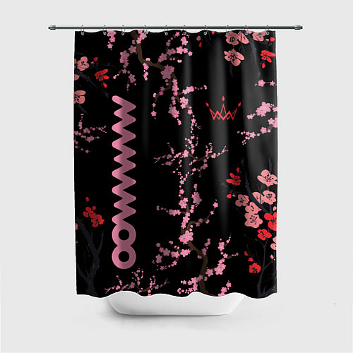 Шторка для ванной Mamamoo flowers / 3D-принт – фото 1