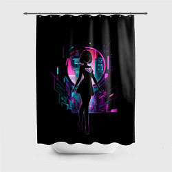 Шторка для ванной Silhouette of a cute anime girl