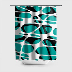 Шторка для душа Абстрактный узор из сетчатых прожилок, цвет: 3D-принт