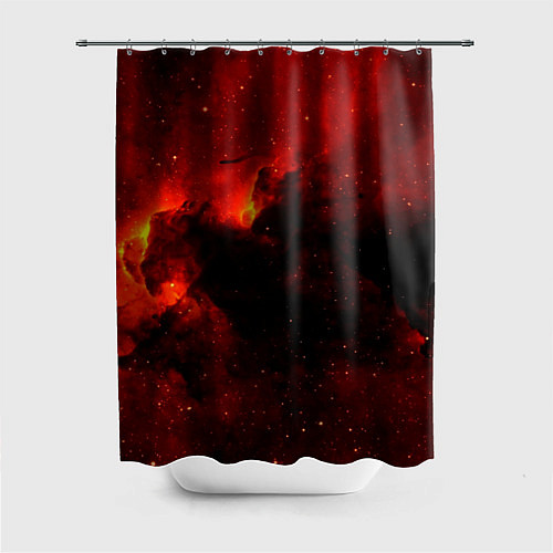 Шторка для ванной Огненный туманный космос / 3D-принт – фото 1