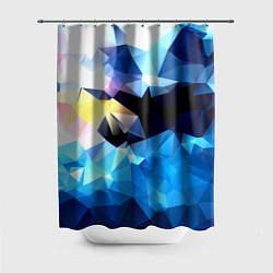 Шторка для ванной Polygon blue abstract collection