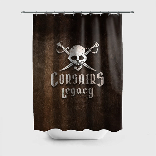Шторка для ванной Corsairs Legacy Весёлый Роджер / 3D-принт – фото 1