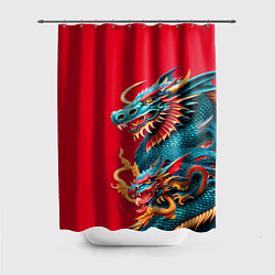 Шторка для ванной Japanese dragon - irezumi