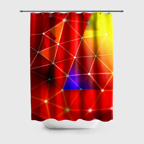 Шторка для ванной Digital triangle abstract / 3D-принт – фото 1