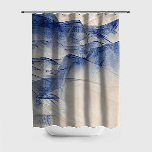 Шторка для ванной Горы скалы в тумане / 3D-принт – фото 1