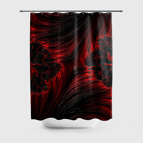 Шторка для ванной Red vortex pattern / 3D-принт – фото 1