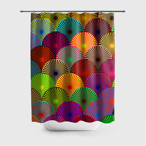 Шторка для ванной Multicolored circles / 3D-принт – фото 1