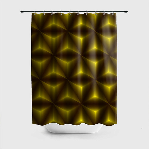 Шторка для ванной Желтые треугольники / 3D-принт – фото 1