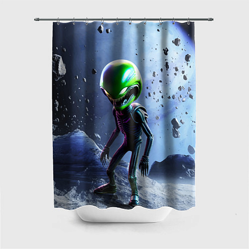 Шторка для ванной Alien during a space storm / 3D-принт – фото 1