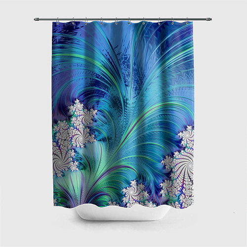 Шторка для ванной Авангардная фрактальная композиция / 3D-принт – фото 1