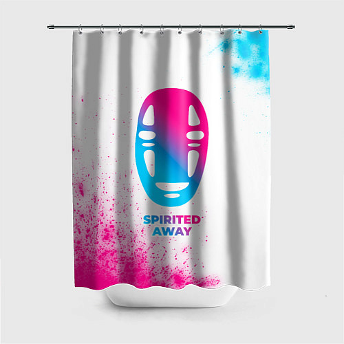 Шторка для ванной Spirited Away neon gradient style / 3D-принт – фото 1