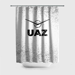 Шторка для душа UAZ с потертостями на светлом фоне, цвет: 3D-принт
