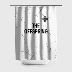 Шторка для ванной The Offspring glitch на светлом фоне: символ сверх
