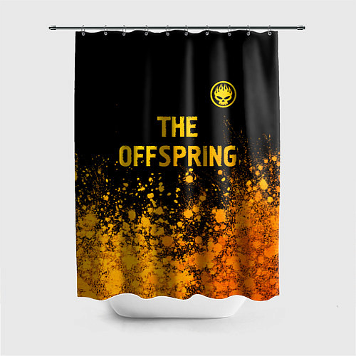 Шторка для ванной The Offspring - gold gradient: символ сверху / 3D-принт – фото 1