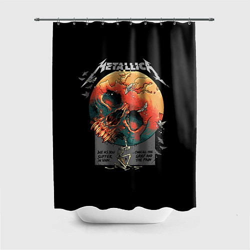 Шторка для ванной Metallica - Металлика / 3D-принт – фото 1