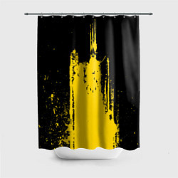 Шторка для ванной Фонтан бурлящей желтой краски