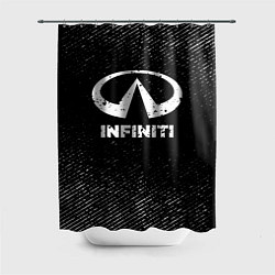 Шторка для ванной Infiniti с потертостями на темном фоне