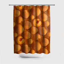 Шторка для ванной Сочная текстура из персиков