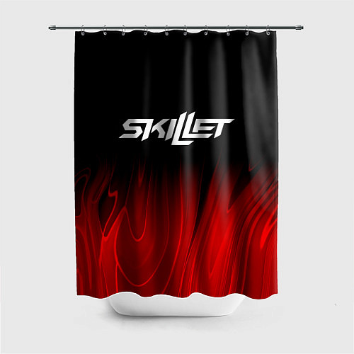 Шторка для ванной Skillet red plasma / 3D-принт – фото 1