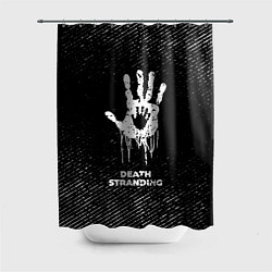 Шторка для душа Death Stranding с потертостями на темном фоне, цвет: 3D-принт