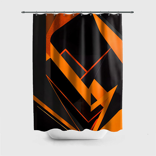 Шторка для ванной Оранжевая молния: арт / 3D-принт – фото 1
