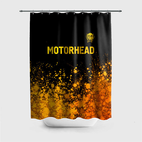 Шторка для ванной Motorhead - gold gradient: символ сверху / 3D-принт – фото 1