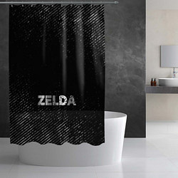 Шторка для душа Zelda с потертостями на темном фоне, цвет: 3D-принт — фото 2