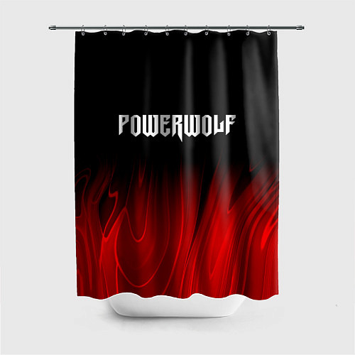 Шторка для ванной Powerwolf red plasma / 3D-принт – фото 1