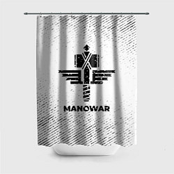 Шторка для ванной Manowar с потертостями на светлом фоне