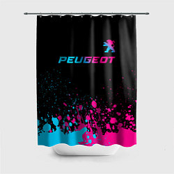 Шторка для ванной Peugeot - neon gradient: символ сверху