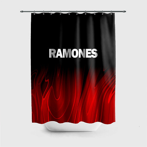 Шторка для ванной Ramones red plasma / 3D-принт – фото 1