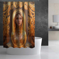 Шторка для душа Матрёшка 585 Гольд Меган, цвет: 3D-принт — фото 2