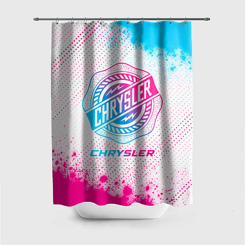 Шторка для ванной Chrysler neon gradient style / 3D-принт – фото 1