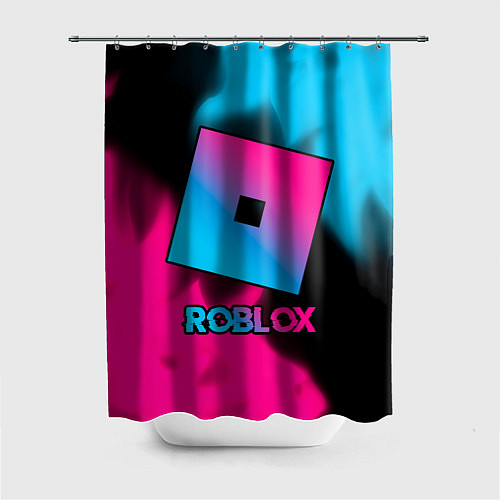Шторка для ванной Roblox - neon gradient / 3D-принт – фото 1