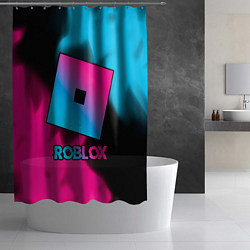 Шторка для душа Roblox - neon gradient, цвет: 3D-принт — фото 2
