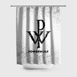 Шторка для ванной Powerwolf с потертостями на светлом фоне