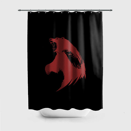 Шторка для ванной Red bear / 3D-принт – фото 1