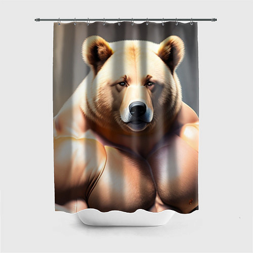 Шторка для ванной Медведь качек / 3D-принт – фото 1