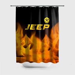 Шторка для душа Jeep - gold gradient: символ сверху, цвет: 3D-принт