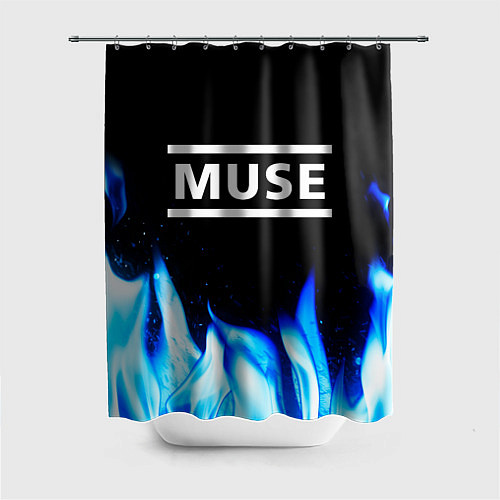 Шторка для ванной Muse blue fire / 3D-принт – фото 1