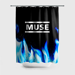 Шторка для ванной Muse blue fire