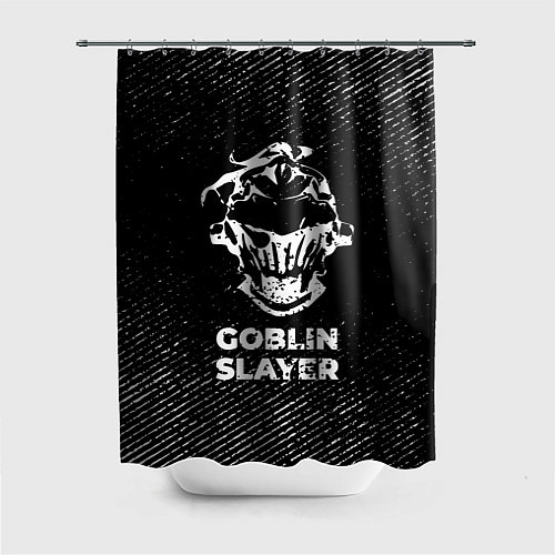 Шторка для ванной Goblin Slayer с потертостями на темном фоне / 3D-принт – фото 1