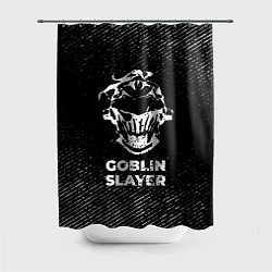 Шторка для душа Goblin Slayer с потертостями на темном фоне, цвет: 3D-принт